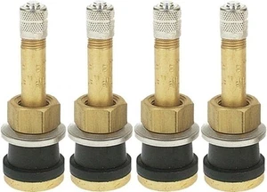 TR500 2" Brass Clamp-in Tubeless Tire Truck Valve Stem Pack of 4 - Picture 1 of 2