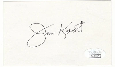 Jim Kaat Signed Autographed Index Card Twins White Sox JSA AX25517 - Image 1 of 2