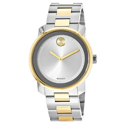 New Movado Bold Silver Dial Steel & Gold Men's Watch 3600431 - Image 1 of 3