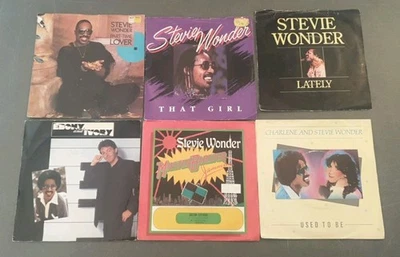 JOB LOT OF 11 X STEVIE WONDER  7" VINYL SINGLES  ALL LISTED AND GRADED - Image 1 of 2