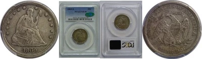 1869-S Seated Liberty Quarter   PCGS VF-30  CAC - Image 1 of 3