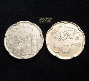 SPAIN, JUAN CARLOS I, 50 PESETAS 1994, "LA COLEGIATA", LUSTER, UNCIRCULATED. - Picture 1 of 1