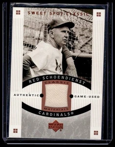2005 Upper Deck Sweet Spot Classic Red Schoendienst Materials CM-SD Cardinals - Picture 1 of 2