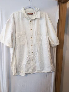 Vintage 90s Rustler Mens XL Heavyweight Collared Button Down Shirt White Cotton - Picture 1 of 4