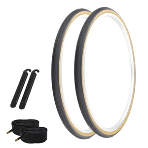 PRO+ Bicycle 26" x 1-3/8" Black/Gum TOURING (2) Bicycle 26" Tires,Tube,Levers - Picture 1 of 1