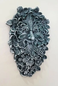 Mythical Antique Green Man Wall Sculpture Home Garden Decor Art 10008 - Picture 1 of 5