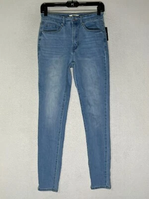 Calça jeans Forever 21 azul jeans leve cinco bolsos design feminino tamanho 26 nova com etiquetas - Imagem 1 de 4