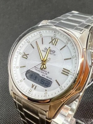 CASIO Solar Radio Controlled WVA-M630D-7A2JF Men's Watch From Japan White 42㎜ - image 1 of 4