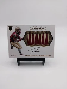 TRAVIS RUDOLPH 2017 PANINI FLAWLESS JERSEY PATCH AUTOGRAPH #D 8/25 FLORIDA STATE - Picture 1 of 2