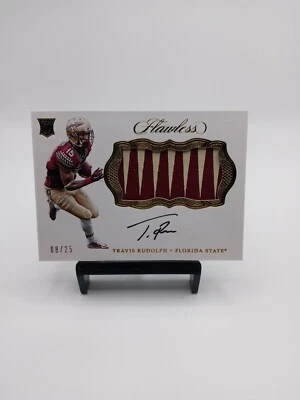TRAVIS RUDOLPH 2017 PANINI FLAWLESS JERSEY PATCH AUTOGRAPH #D 8/25 FLORIDA STATE - Image 1 of 2