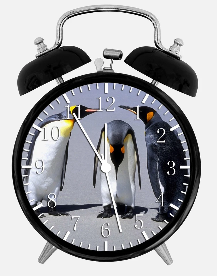 Divertido Reloj Despertador Pingüinos Escritorio 3.75" Decoración Hogar u Oficina W95 Bonito Para Regalo Foto 1 de 1
