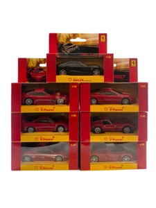 1:38 Ferrari Modellautos: Shell V-Power Ferrari Komplettset 7er Autos Maßstab 1/38 - Bild 1 von 10