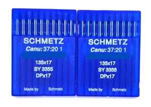 20 AGUJAS MÁQUINA DE COSER INDUSTRIAL SCHMETZ 18 135X17 DPX17 SY3355 PIE - Imagen 1 de 1