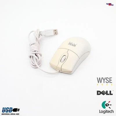 LOGITECH MO42UOA MOUSE USB PORT DELL WYSE ALL PC COMPUTERS 770506-11L WEIß - Bild 1 von 3