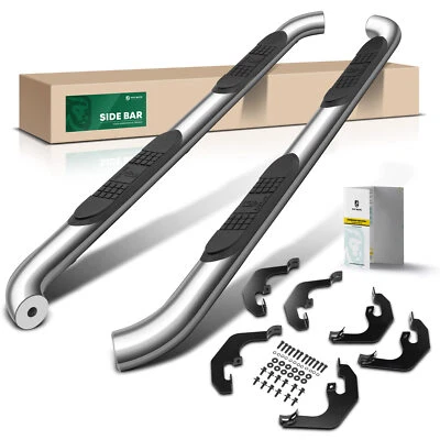 for Chevy Tahoe GMC Yukon 2021-2024 4-Door SUV 3" S/S 304 Round Side Step Bars - Image 1 of 4