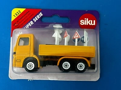 Siku 1322 Scania Truck Traffic Signs Orange Construction Diecast Truck - Image 1 of 4