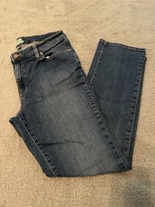 Jeans denim da donna blu stretch LL Bean Favorite Fit medio lavaggio taglia 10 Reg. - Foto 1 di 13