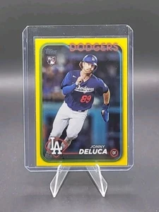 2024 Topps Series 1 - Jonny DeLuca Yellow Parallel Rookie (RC) #233 Dodgers - Picture 1 of 2