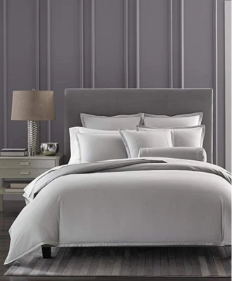 Hudson Park Ladder Hemstitch CAL KING Bedskirt - Grey - Image 1 of 3
