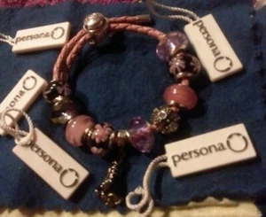 NEW PERSONA BARREL Charm Bracelet and 10 PERSONA CHARMS W/GIFT BOX $300+! - Picture 1 of 3