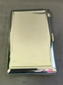 Silver Cigarette Case with Built in Lighter Metal Wallet - Picture 1 of 4