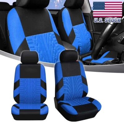 For Chevrolet Trax LT LS 4Door Car Truck Seat Covers Front Seats Set -Cloth Blue Foto 1 de 4