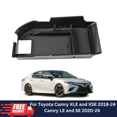 Black Center Console Organizer Tray for 2018–2024 Toyota Camry – Storage Box Foto 1 de 4