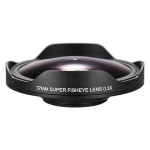 37MM 0.3X HD Wide Angle Fisheye Lens with Hood Replacement for Camcorders S5R0 - Picture 1 of 9