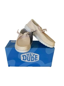 Hey Dude Womens Wendy Star Light Pink Slip On Canvas Boat Shoes Sz 6 - Picture 1 of 8
