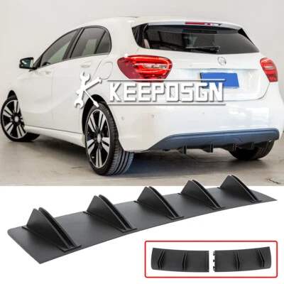 Difusor de parachoques trasero 10x barbilla divisor de aleta de tiburón para Mercedes Benz A180 A200 Foto 1 de 4