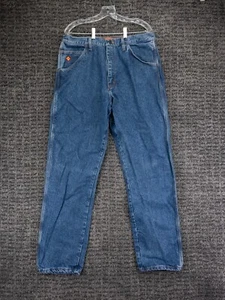 Wrangler RIGGS FR Jeans Mens 35x33 (Tag 36x34) Blue Flame Resistant Workwear - Picture 1 of 14
