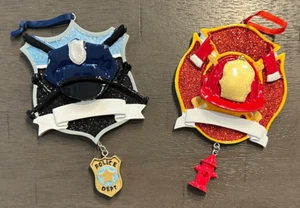 First Responders Brave Firefighter Or Police Officer Personalizable Ornament - Picture 1 of 3