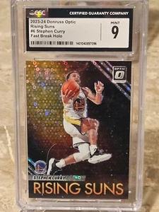 2023-24 Donruss Optic Stephen Curry Rising Suns Fast Break Disco CGC Mint 9 NBA - Picture 1 of 2
