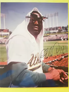 ALFREDO GRIFFIN 1989 *autographed glossy photo *100% Authentic* A's *candid - Picture 1 of 3