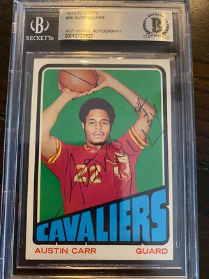 1972-73 Topps Austin Carr #90 BAS Certified BAS Encased Auto Rookie NOTRE DAME - Image 1 of 2