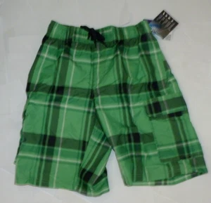 NEW KANU Swimsuit Bathing Suit Plaid Green Men M Medium NWT T435 - Picture 1 of 2