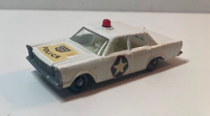 MATCHBOX Lesney No. 55/59 FORD GALAXIE POLICE CAR White - Picture 1 of 7