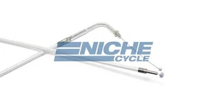 Harley Davidson +6" Longer Over Stainless Throttle - Pull Cable 56313-76 - Picture 1 of 1