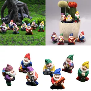 Mini Gnome Statue Miniature Fairy Garden Gnomes Fairy Resin Outdoor 7X - Picture 1 of 10