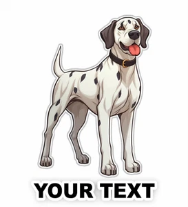 Set of 2 Great Dane Dog Decal Stickers with Free Custom Text - Picture 1 of 5