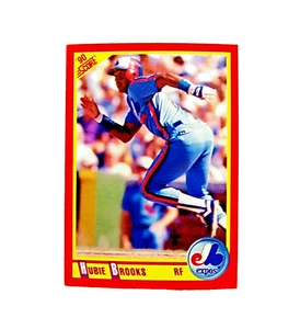 1990 Score Baseball Card #299 Hubie Brooks Montreal Expos  Right Field - Picture 1 of 2