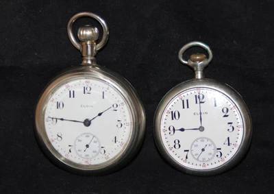 2 ANTIQUE ELGIN POCKET WATCHES 1914 MODEL 5 18S & 1917 16S MODEL 7 - Image 1 of 4