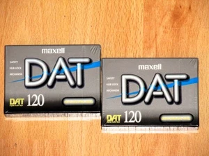 2x DAT - Digital Audio Tape - Maxell DAT 120 - Safety Hub Lock Mechanism Neu+ovp - Bild 1 von 2