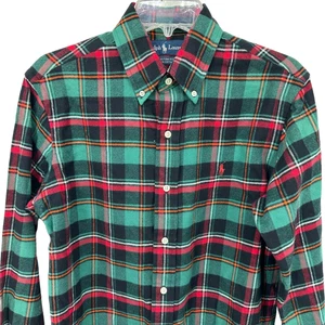Ralph Lauren Custom Fit Herren Flanellhemd Größe Small Tartan kariert Neu mit Etikett neu - Bild 1 von 15
