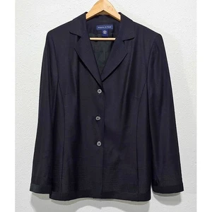 Preston & York Damen Marineblau Knopf Blazer Jacke Größe Petite 16 - Bild 1 von 12