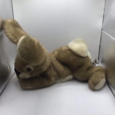 Aurora A&A Plush Rabbit Bunny Brown Realistic Flopsie Weighted Stuffed Animal - Image 1 of 4