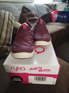 Ryka Water Repellent Quilted Slip-Ons - Ava Sz 8.5W Burgundy - Picture 1 of 12