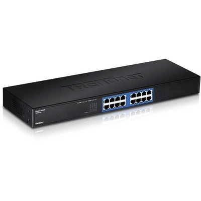 TRENDnet 16-Port Unmanaged Gigabit GREENnet Switch, 16 x RJ-45 Ports, 32Gbps Swi - Image 1 of 4