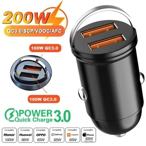 Mini Cargador Coche 100W Encendedor Carga Rápida para iPhone QC3.0 Mini PD USB Tipo C - Imagen 1 de 9