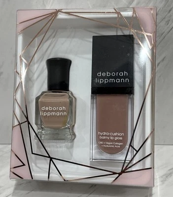 Deborah Lippmann - NAKED Lip & Nail Duet - 0,27 oz esmalte y conjunto de brillo de tamaño completo Foto 1 de 3